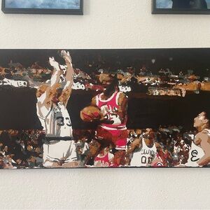 Michael Jordan vs Larry Bird Painting